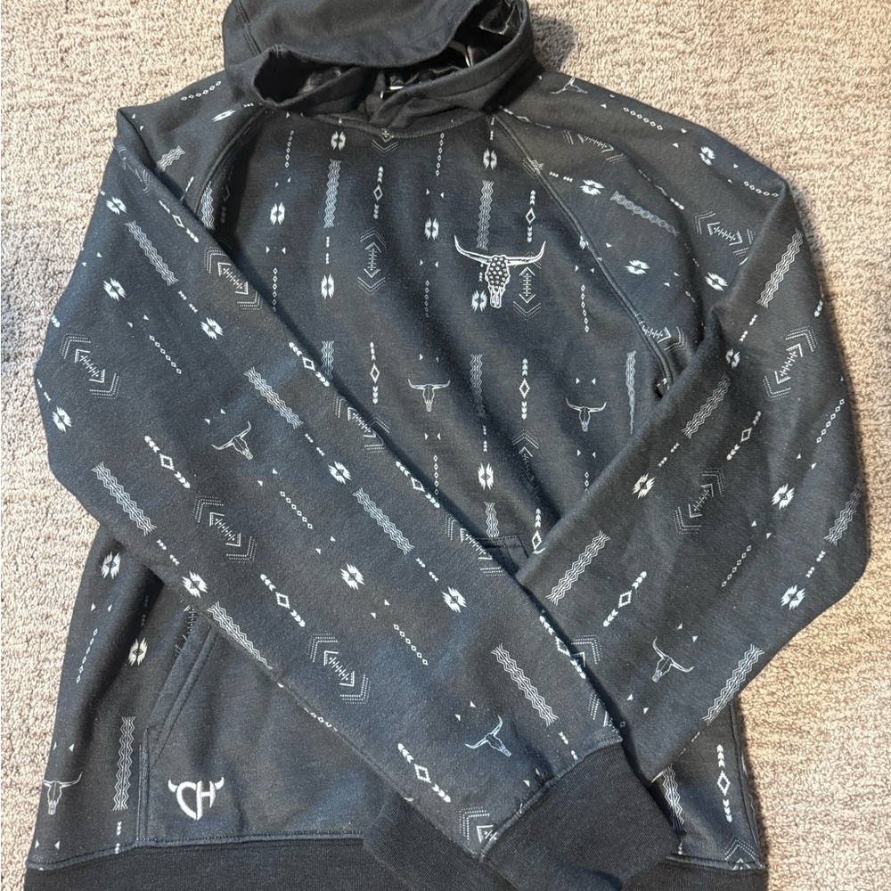 Cherokee Charcoal Geometric Hoodie